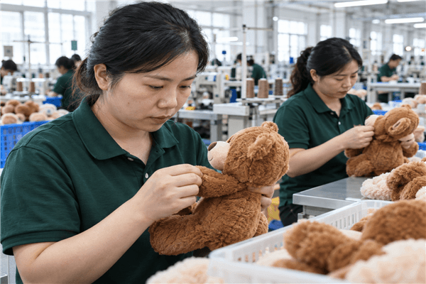Pufza stuffed animals guide with product and factory context