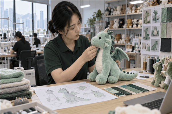 Custom plush product and factory setting for custom plush toy sample problems