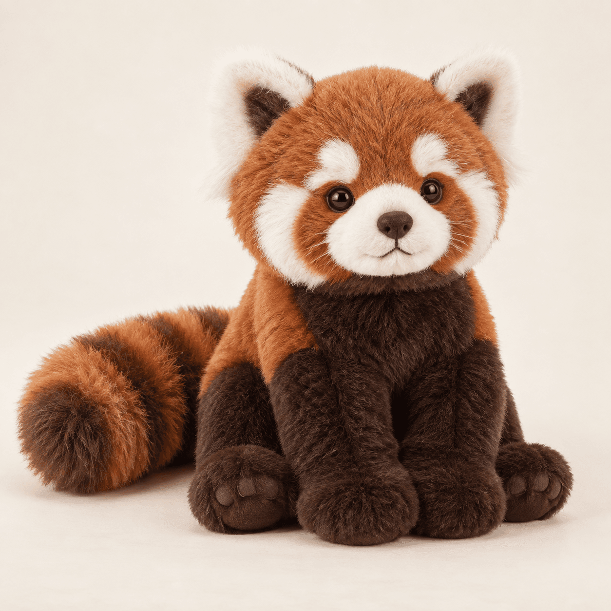 Red panda wildlife plush toy sample