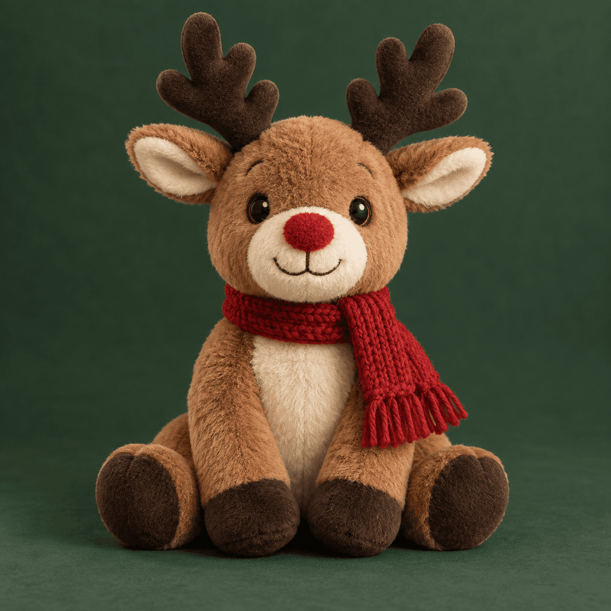 Holiday reindeer seasonal plush toy sample